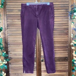 Loft Maroon straight leg pants sz 12